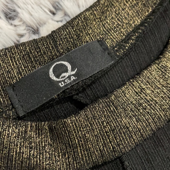 Q Usa. Metallic Swing Dress. M - Picture 3 of 7